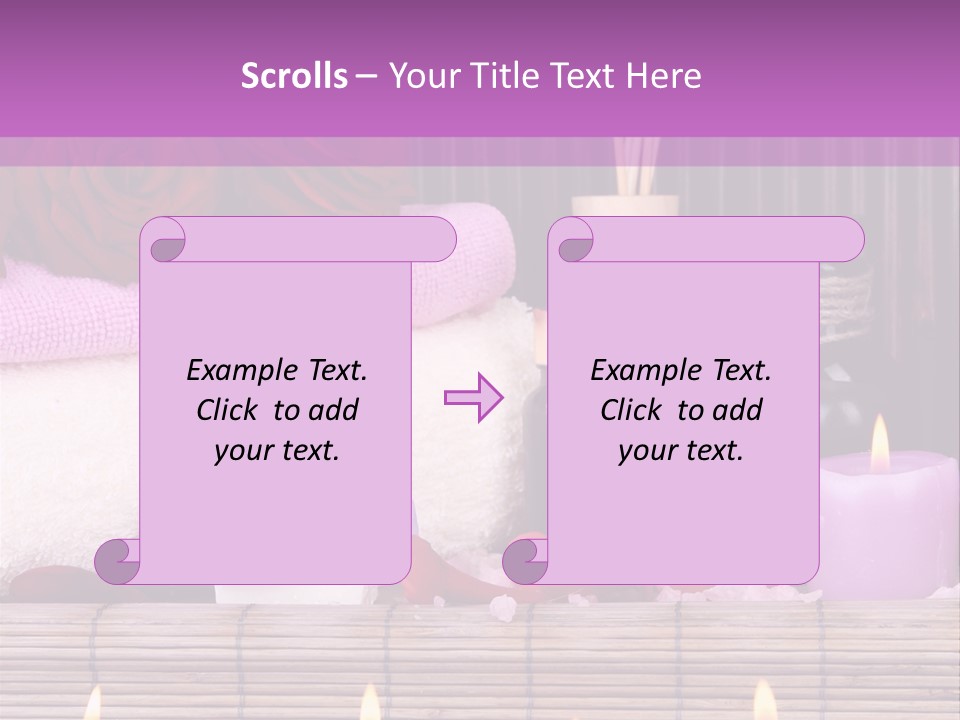 Purple Bamboo Peeling PowerPoint Template