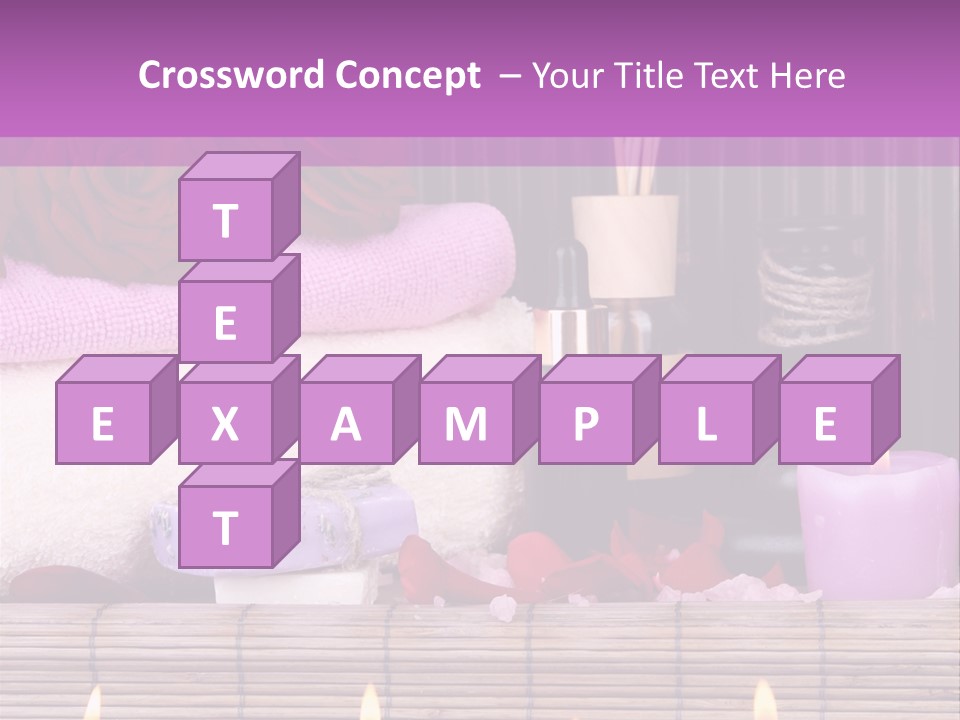 Purple Bamboo Peeling PowerPoint Template