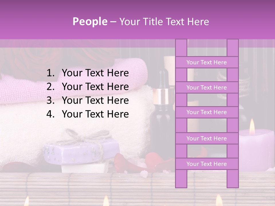Purple Bamboo Peeling PowerPoint Template