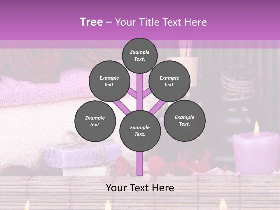 Purple Bamboo Peeling PowerPoint Template