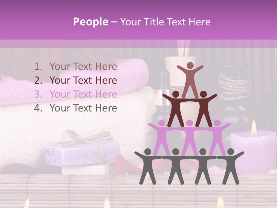 Purple Bamboo Peeling PowerPoint Template