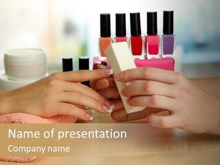 Paint Pampering Closeup PowerPoint Template