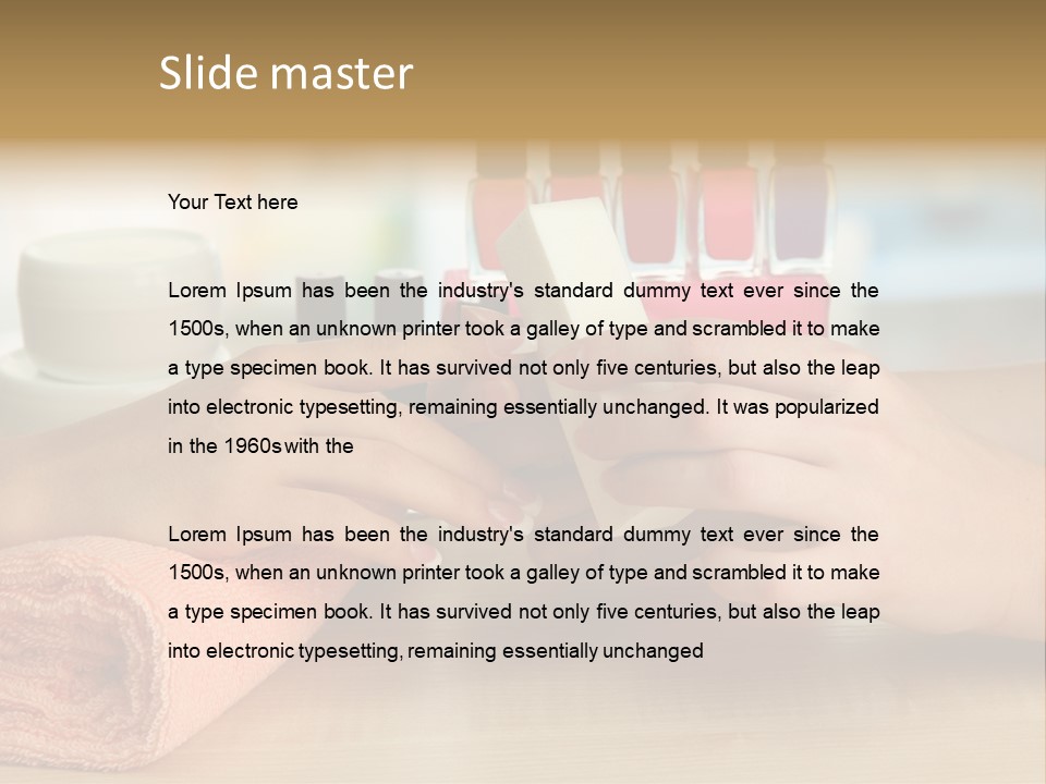 Paint Pampering Closeup PowerPoint Template