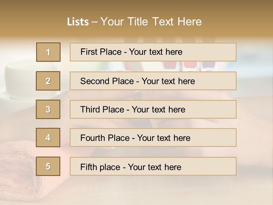Paint Pampering Closeup PowerPoint Template