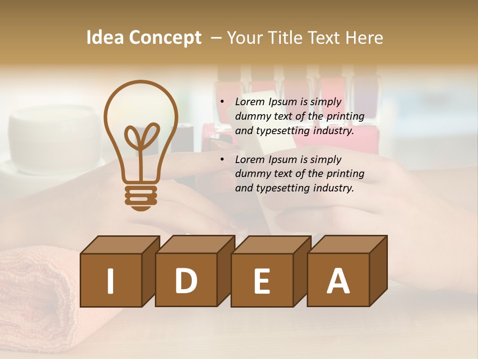 Paint Pampering Closeup PowerPoint Template