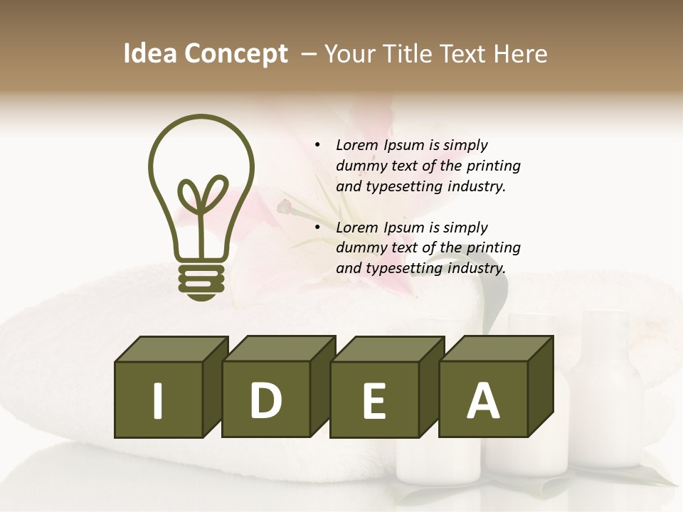 Petal Plant Isolated PowerPoint Template