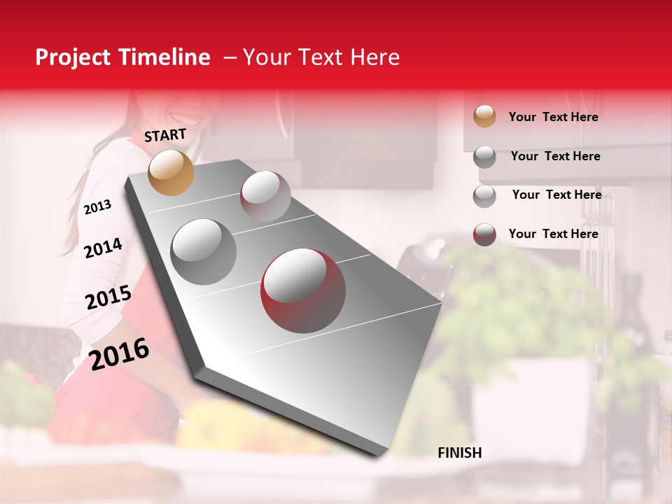 Twenties Red Eating PowerPoint Template