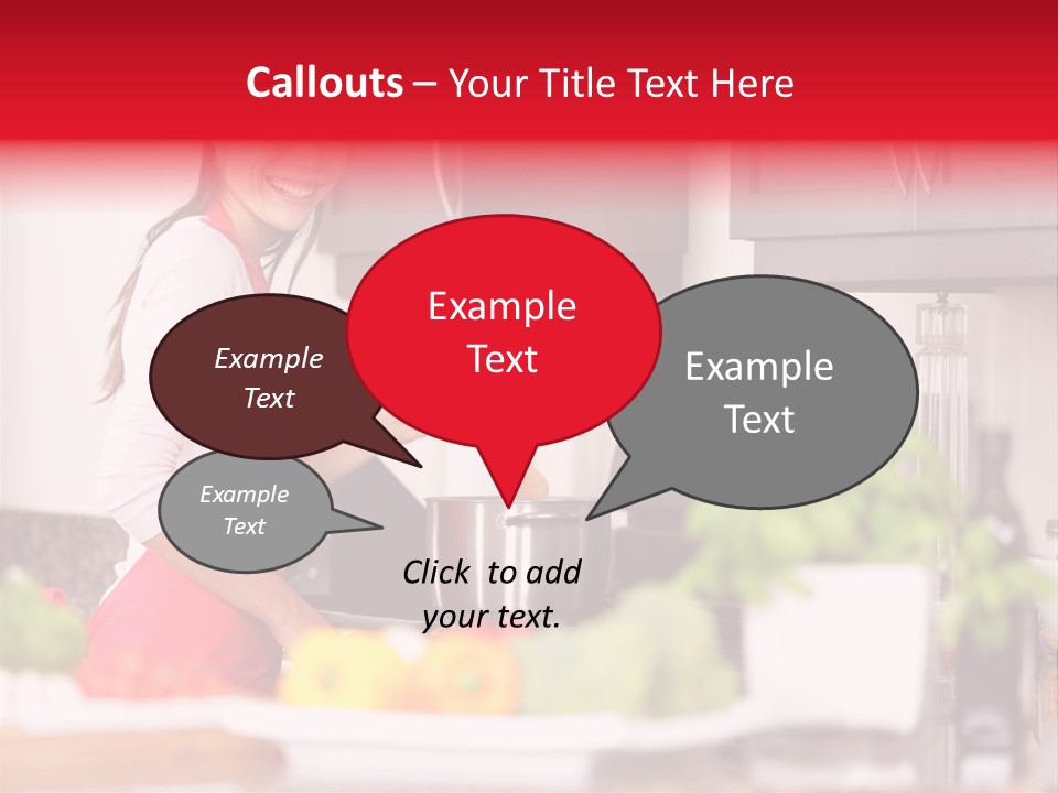 Twenties Red Eating PowerPoint Template