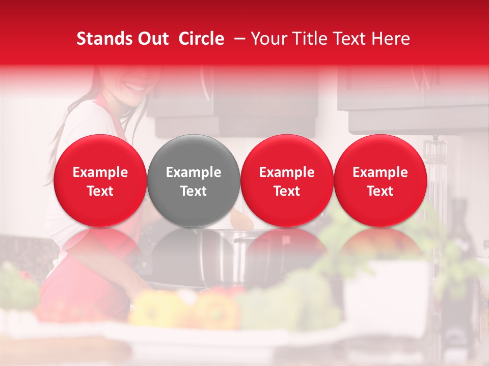 Twenties Red Eating PowerPoint Template