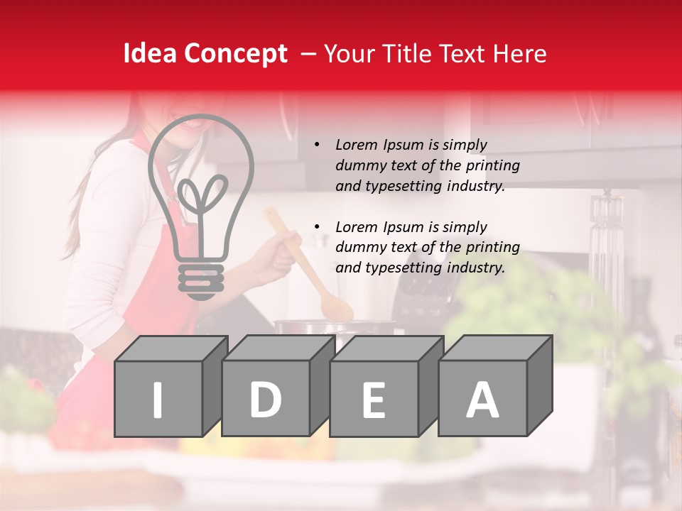 Twenties Red Eating PowerPoint Template