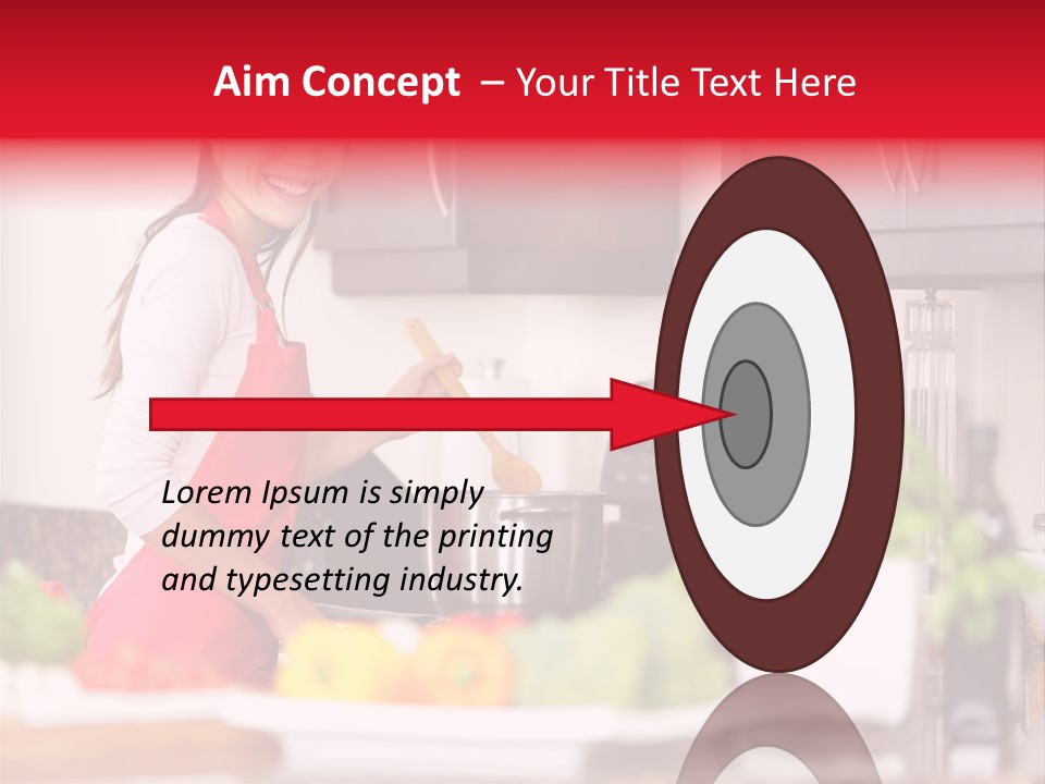 Twenties Red Eating PowerPoint Template