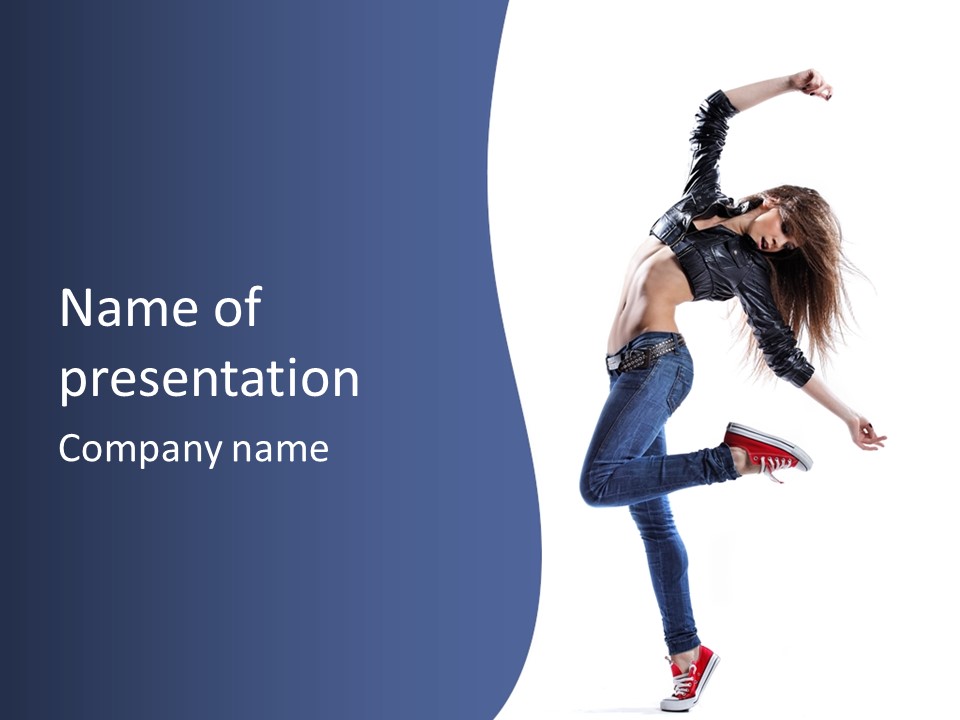 Break Dance Color Performer PowerPoint Template