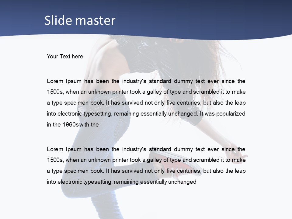 Break Dance Color Performer PowerPoint Template