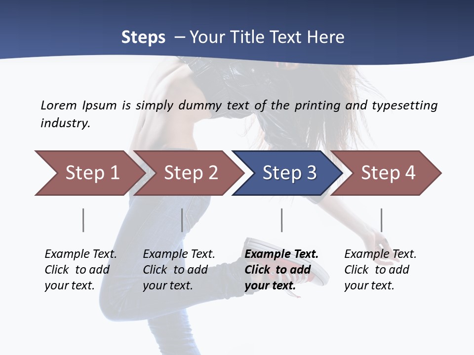 Break Dance Color Performer PowerPoint Template
