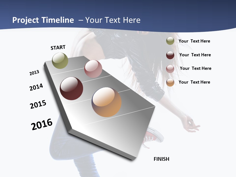 Break Dance Color Performer PowerPoint Template