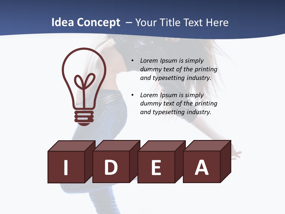 Break Dance Color Performer PowerPoint Template