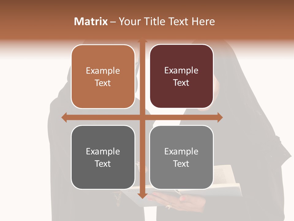 Muslim Women College Cellphone PowerPoint Template