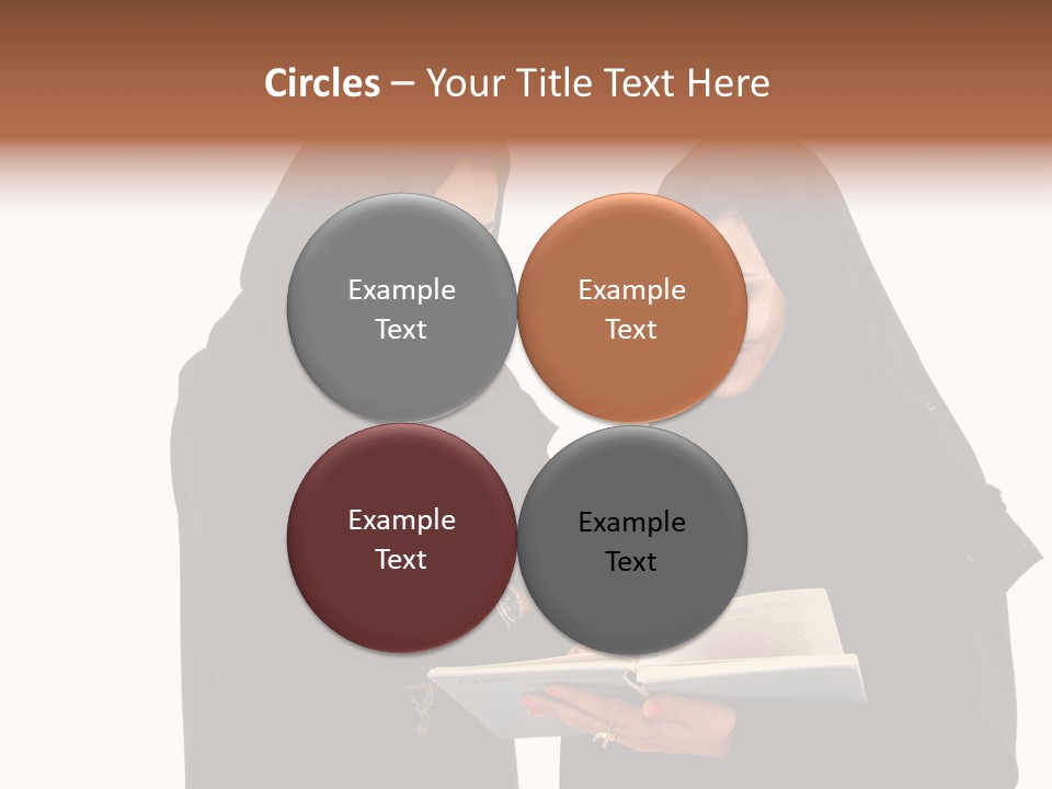 Muslim Women College Cellphone PowerPoint Template