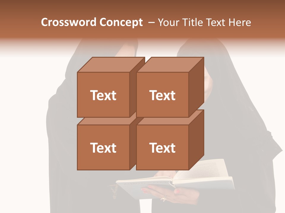 Muslim Women College Cellphone PowerPoint Template