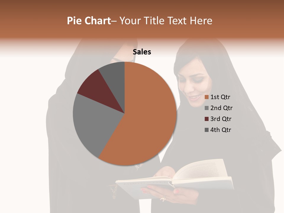 Muslim Women College Cellphone PowerPoint Template