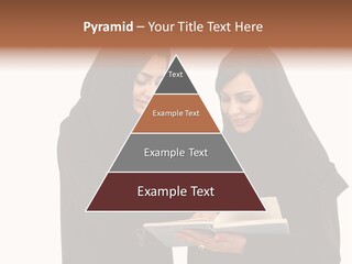 Muslim Women College Cellphone PowerPoint Template