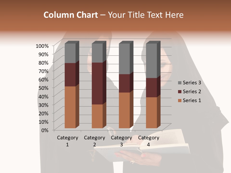 Muslim Women College Cellphone PowerPoint Template
