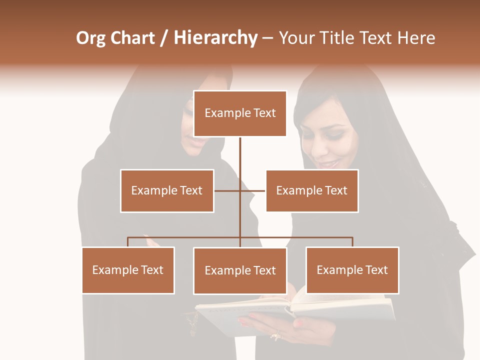 Muslim Women College Cellphone PowerPoint Template