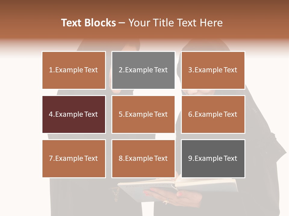 Muslim Women College Cellphone PowerPoint Template