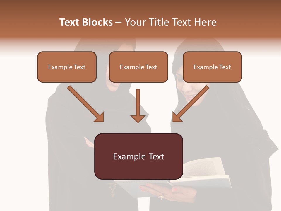 Muslim Women College Cellphone PowerPoint Template