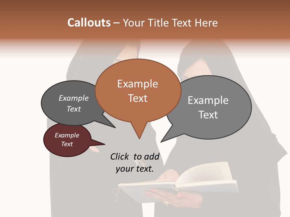 Muslim Women College Cellphone PowerPoint Template