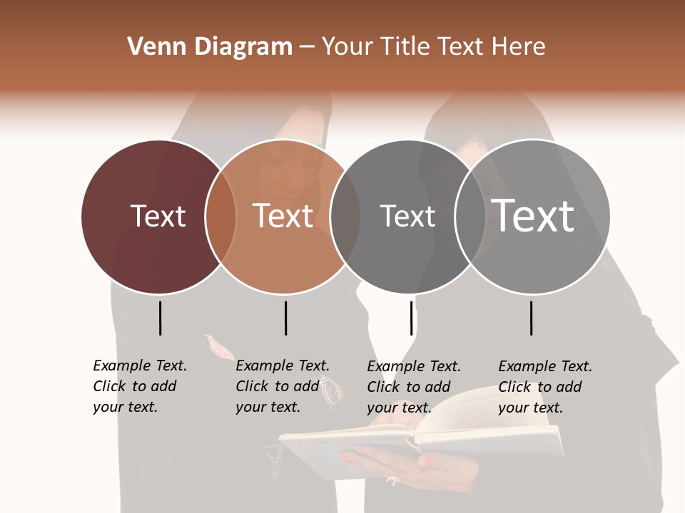 Muslim Women College Cellphone PowerPoint Template