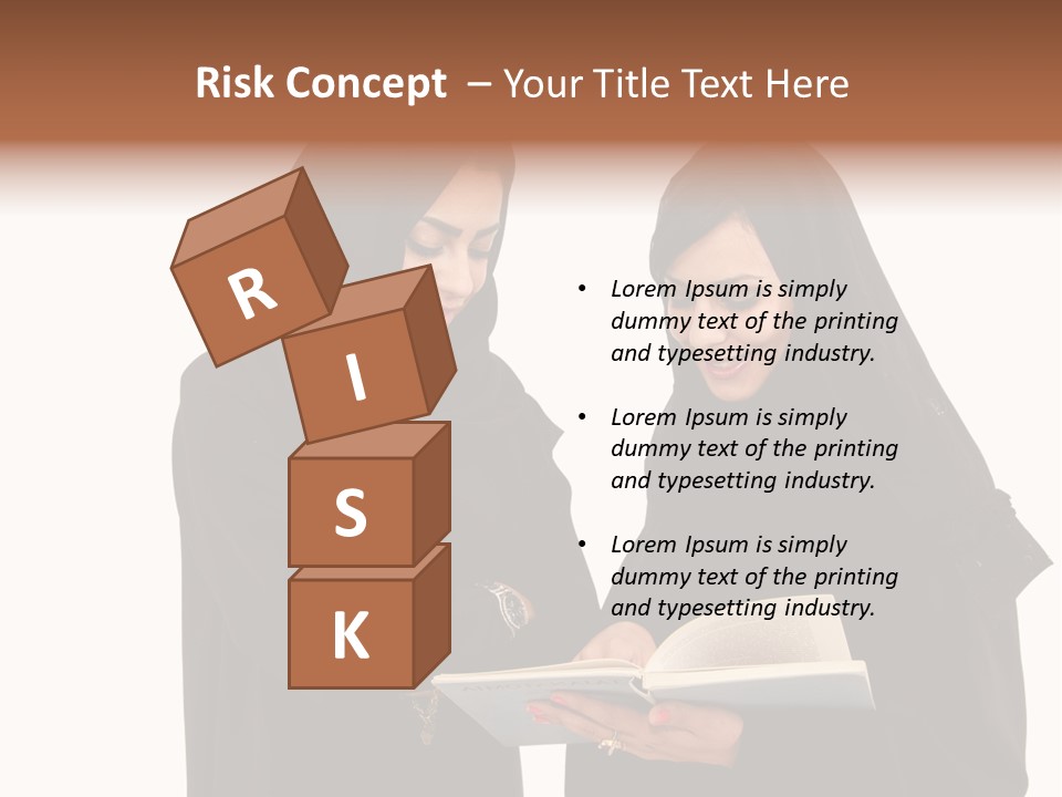 Muslim Women College Cellphone PowerPoint Template