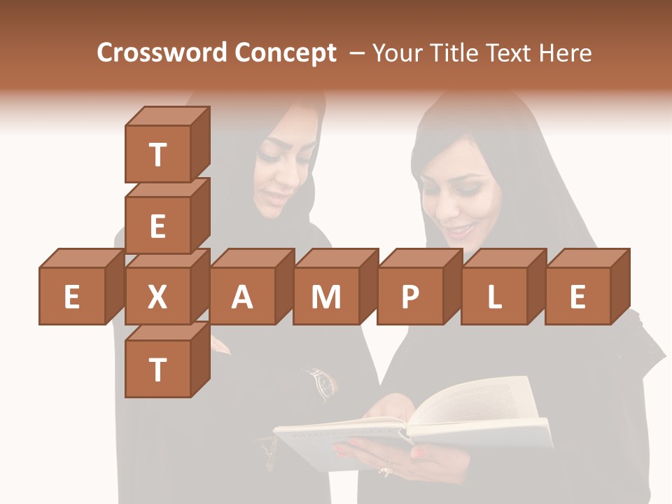 Muslim Women College Cellphone PowerPoint Template