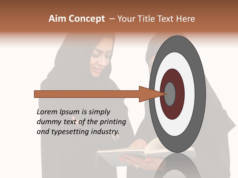 Muslim Women College Cellphone PowerPoint Template
