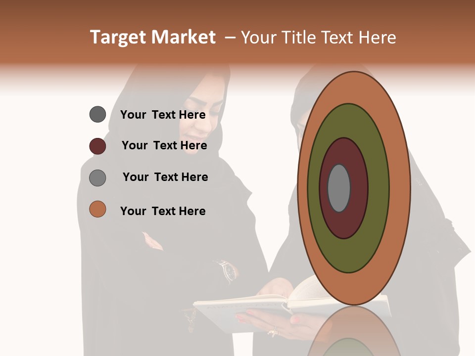 Muslim Women College Cellphone PowerPoint Template