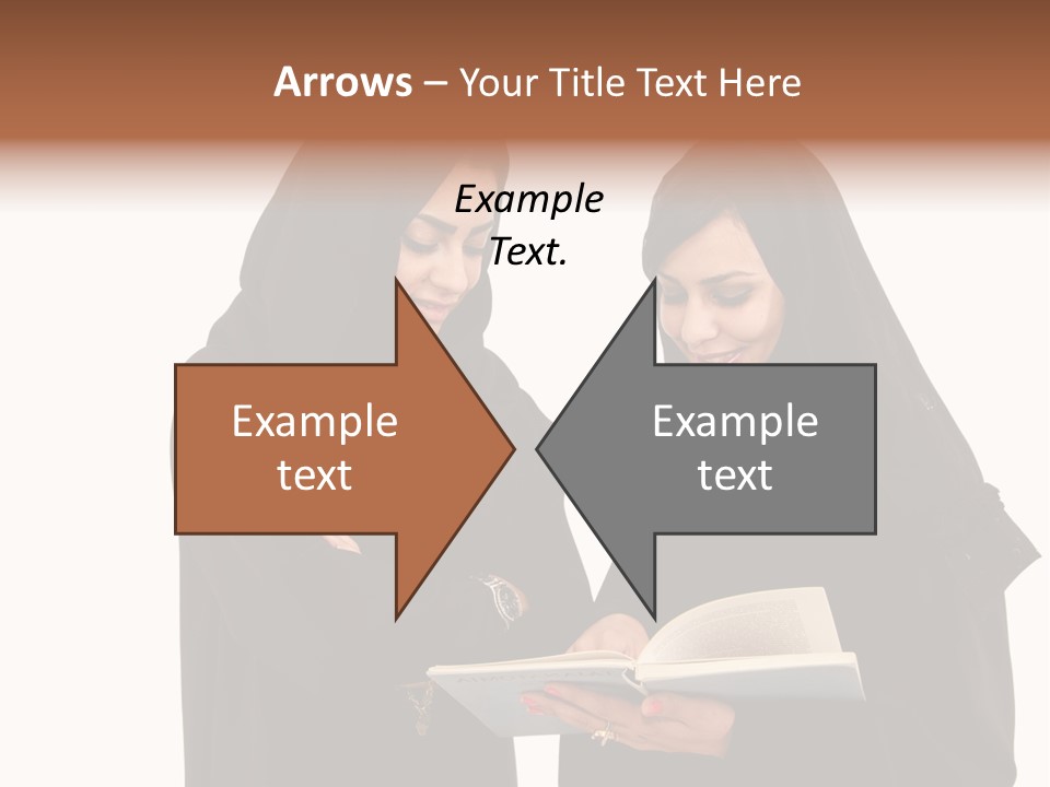 Muslim Women College Cellphone PowerPoint Template