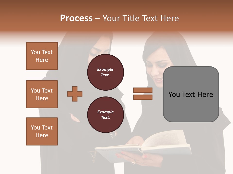 Muslim Women College Cellphone PowerPoint Template