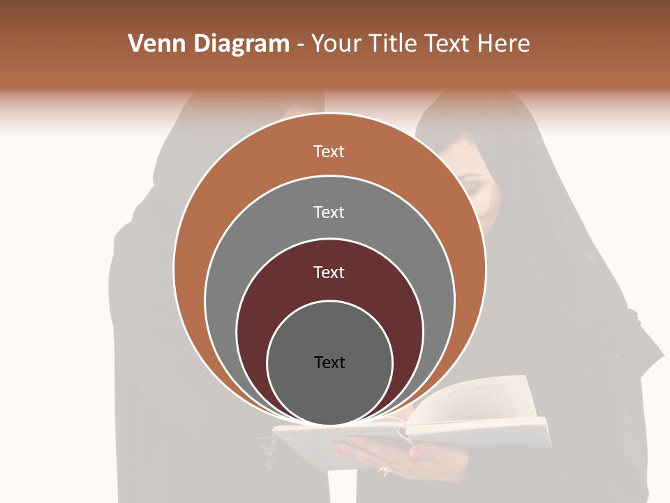 Muslim Women College Cellphone PowerPoint Template
