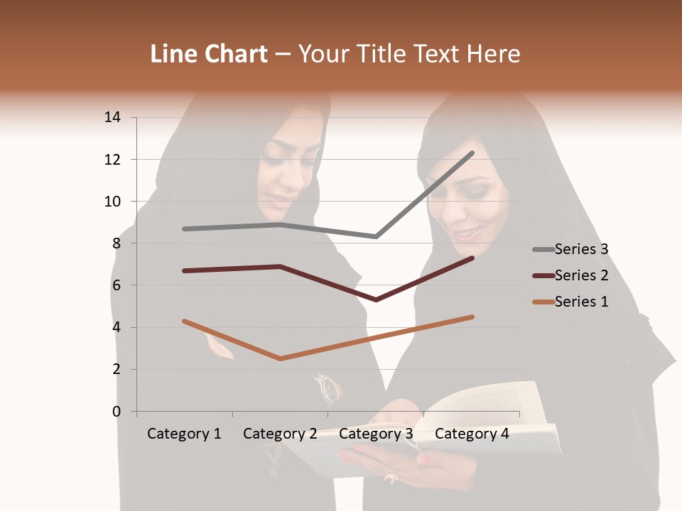Muslim Women College Cellphone PowerPoint Template