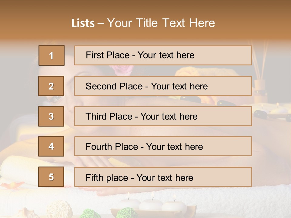 Yellow Candles Relaxation PowerPoint Template