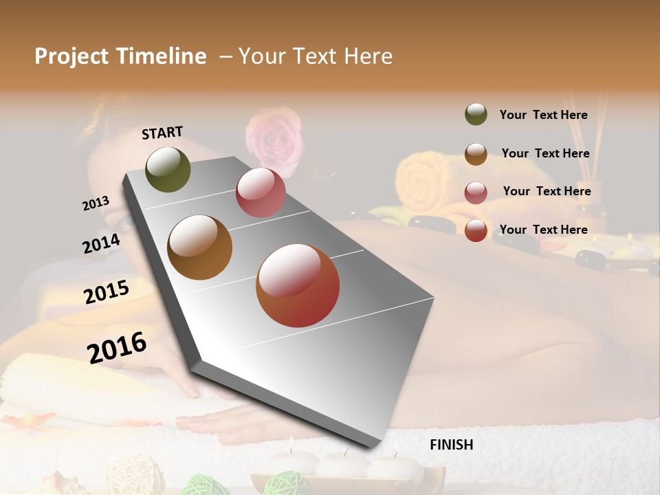 Yellow Candles Relaxation PowerPoint Template