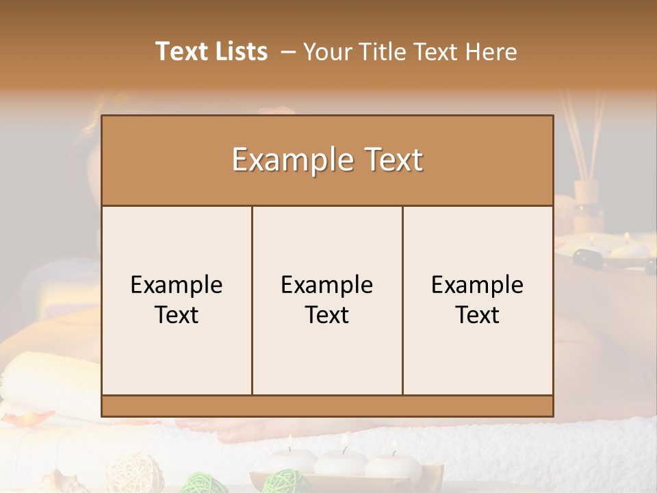 Yellow Candles Relaxation PowerPoint Template