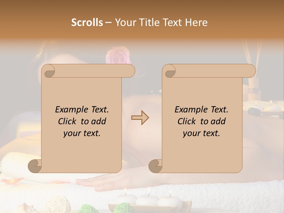 Yellow Candles Relaxation PowerPoint Template