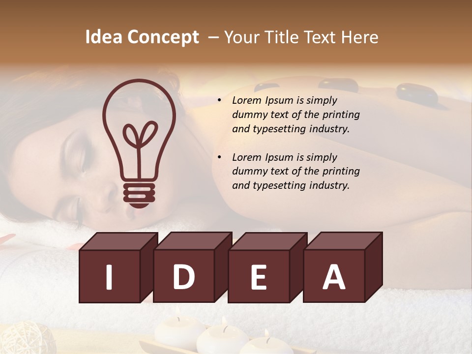 One Yellow Candles PowerPoint Template