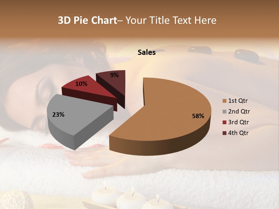 One Yellow Candles PowerPoint Template