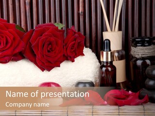 Fragrance White Balm PowerPoint Template