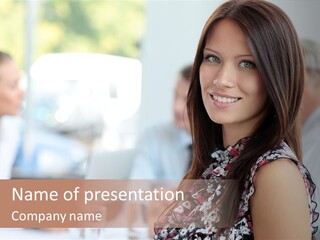 Friend Caucasian Employee PowerPoint Template