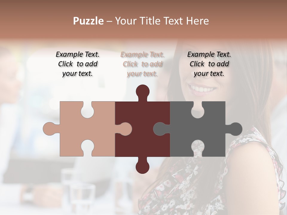 Friend Caucasian Employee PowerPoint Template