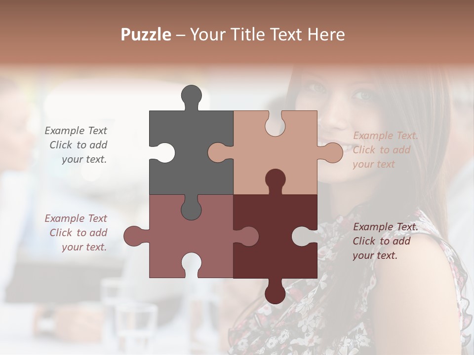 Friend Caucasian Employee PowerPoint Template