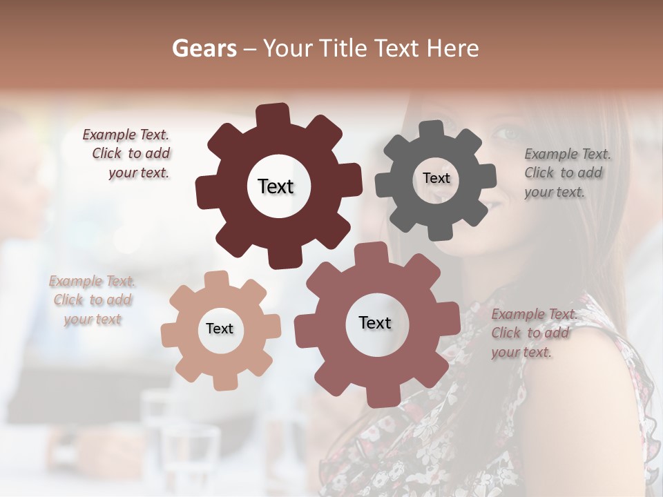 Friend Caucasian Employee PowerPoint Template